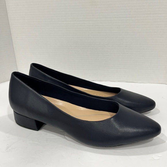 Easy Spirit Womens Caldise Pointed Toe‎ Block Heel Pumps. 10M. Dark Blue - Picture 5 of 7